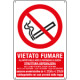 Cartello vietato fumare all'aperto in area ospedaliera. . . EN ISO 7010