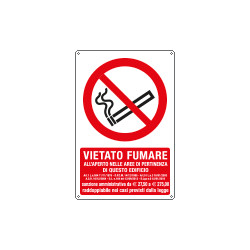 Cartello vietato fumare all'aperto in questo edificio. . . . EN ISO 7010