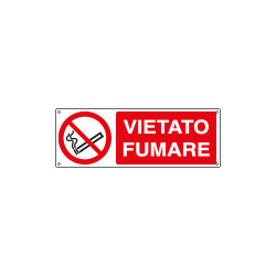 Cartello divieto vietato fumare EN ISO 7010 P002