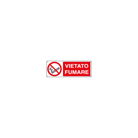 Cartello divieto vietato fumare EN ISO 7010