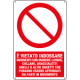 Cartello vietato indossare abiti con maniche larghe EN ISO 7010