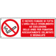Cartello divieto fumare in tutta area stabilimento EN ISO 7010