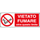 Etichetta adesiva vietato fumare oltre questo limite EN ISO 7010
