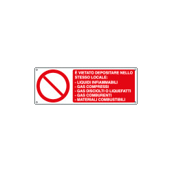 Etichetta adesiva vietato depositare EN ISO 7010