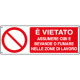 Etichetta adesiva vietato assumere cibi EN ISO 7010