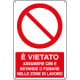Cartello divieto vietato assumere cibi EN ISO 7010