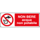 Cartello divieto non bere acqua non potabile EN ISO 7010
