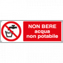 Cartello divieto non bere acqua non potabile EN ISO 7010