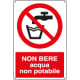 Cartello divieto non bere acqua non potabile EN ISO 7010