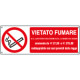 Etichetta vietato fumare L. 311 30/12/04 più euro EN ISO 7010