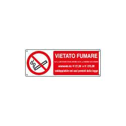 Etichetta vietato fumare L. 311 30/12/04 più euro EN ISO 7010