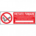Cartello vietato fumare I trasgressori sono soggetti. . EN ISO 7010