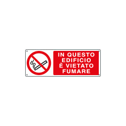 Cartello divieto in questo edificio e' vietato EN ISO 7010