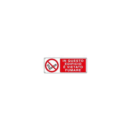 Cartello divieto in questo edificio e' vietato EN ISO 7010