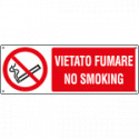 Cartello divieto vietato fumare no smoking EN ISO 7010