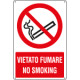 Cartello divieto vietato fumare no smoking EN ISO 7010