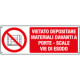 Cartello divieto depositare materiale davanti porte EN ISO 7010