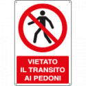 Cartello vietato il transito ai pedoni EN ISO 7010
