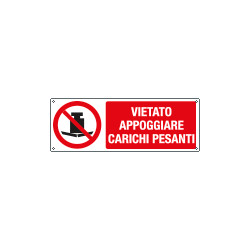 Etichetta adesiva vietato appoggiare carichi pesanti EN ISO 7010