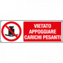 Etichetta adesiva vietato appoggiare carichi pesanti EN ISO 7010