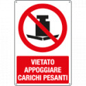 Cartello vietato appoggiare carichi pesanti EN ISO 7010
