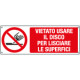 Cartello vietato usare disco lisciare superfici EN ISO 7010