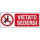 Cartello vietato sedersi EN ISO 7010