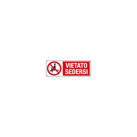 Cartello vietato sedersi EN ISO 7010