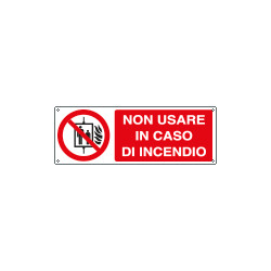 Etichetta adesiva non usare in caso di incendio EN ISO 7010