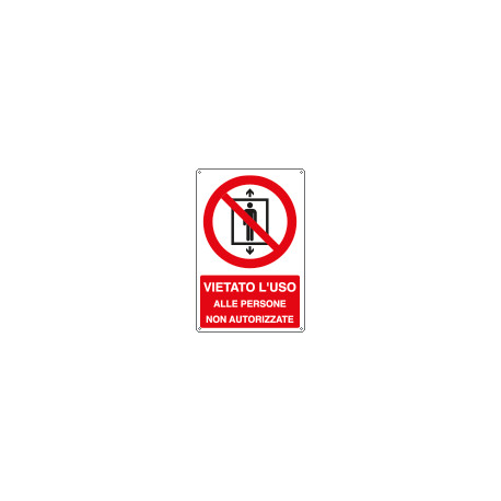 Cartello vietato l'uso a persone non autorizzate EN ISO 7010