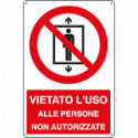 Cartello vietato l'uso a persone non autorizzate EN ISO 7010