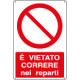 Cartello vietato correre nei reparti EN ISO 7010