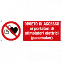 Cartello Divieto di accesso ai portatori di stimolatori cardiaci attiv