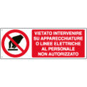 Cartello vietato intervenire su apparecchiature elettriche EN ISO 7010