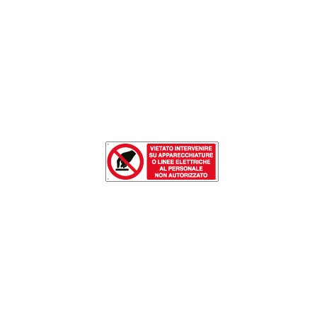 Etichetta vietato intervenire su apparecchiature elettriche EN ISO 701