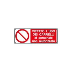 Etichetta vietato uso carrelli al personale non autorizz EN ISO 7010