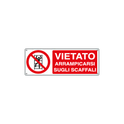 Etichetta vietato arrampicarsi sugli scaffali EN ISO 7010