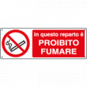 Cartello divieto In questo reparto vietato fumare EN ISO 7010
