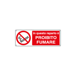 Etichetta adesiva In questo reparto e'vietato fumare EN ISO 7010
