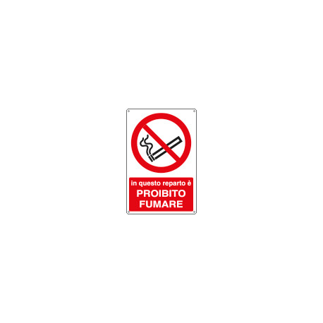 Cartello divieto In questo reparto vietato fumare EN ISO 7010