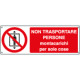 Cartello Non trasport. persone montacarichi per sole cose EN ISO 7010