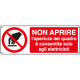 Etichetta adesiva non aprire consentito elettricisti EN ISO 7010