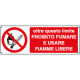 Cartello oltre questo limite proibito fumare EN ISO 7010