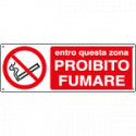 Etichetta divieto proibito fumare in questa zona EN ISO 7010