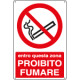 Cartello divieto proibito fumare questa zona EN ISO 7010