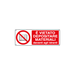 Etichetta vietato depositare materiali davan idranti EN ISO 7010