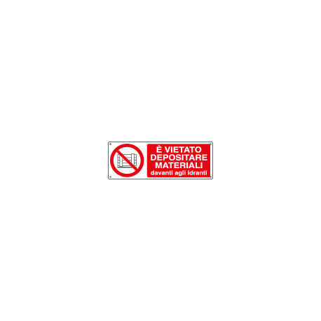 Etichetta vietato depositare materiali davan idranti EN ISO 7010