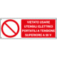 Cartello vietato usare utensili elettrici EN ISO 7010