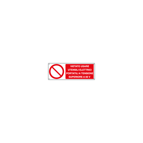 Etichetta adesiva vietato usare utensili elettrici EN ISO 7010