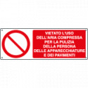 Etichetta vietato uso aria compressa per la pulizia EN ISO 7010